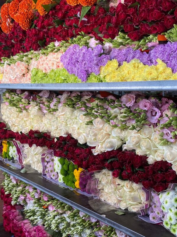 Our trolleys with flowers