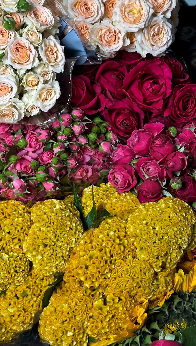 Our trolleys with flowers